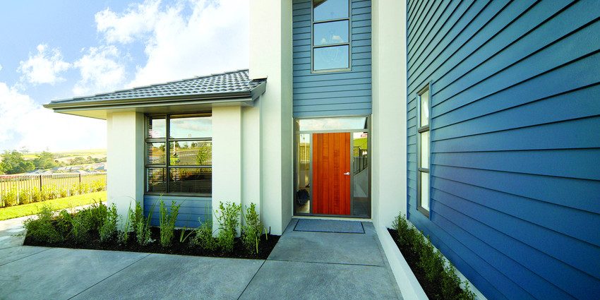 Artisan Modern Blue House Red Door